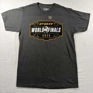 PBR World Finals 2025 T-Shirt Mens Small Charcoal Heather Bull Riding